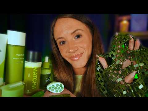 ASMR Matcha Spa For Deep Sleep 🍵 (Facial, Skincare, Massage)