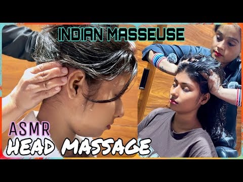 ASMR DEEP PRESSURE HEAD MASSAGE MESMERIZE THE INDIAN GIRL | Head Neck & Forehead Massage #asmr