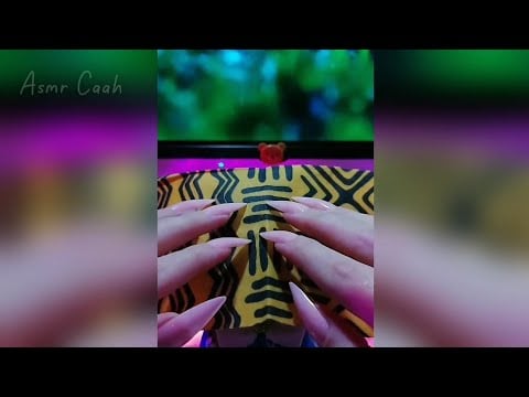 🧡 ASMR Relaxante com Tapping e Scratching no Tecido Cera de Abelha 🧡