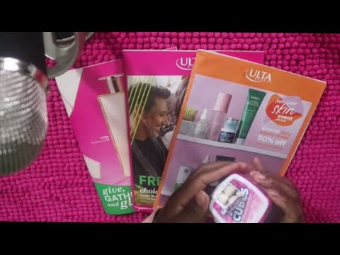 ASMR Ulta Catalogues Chewing Ice Cube Gum