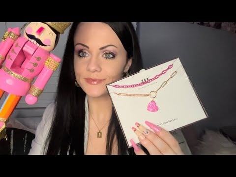 ASMR Gift from subscriber + random tapping haul w/ whispered rambles