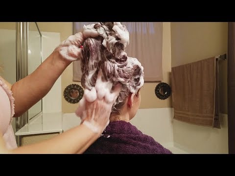 ASMR | Hair Shampooing/Scalp Massage #2 & Conditioning/Detangling | No Talking