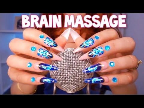 ASMR BRAIN Massage 🌟 Mic Scratching with No Cover, Tapping, Bubble Wrap, Crunchy Sounds, Sponges