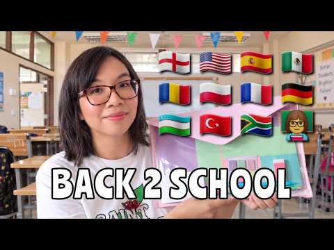 ASMR Back to School ✏️ School Items in Different Languages 📚 Soft Speaking & FAST Tapping
