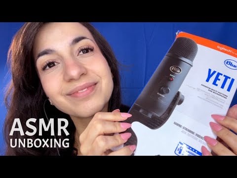 ASMR Blue Yeti Unboxing 🎤 | Tapping, Crinkles & Close Whispers