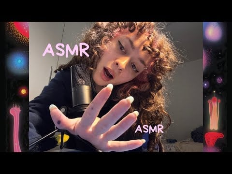 ASMR sons de boca, tapping na tela e scratching no microfone