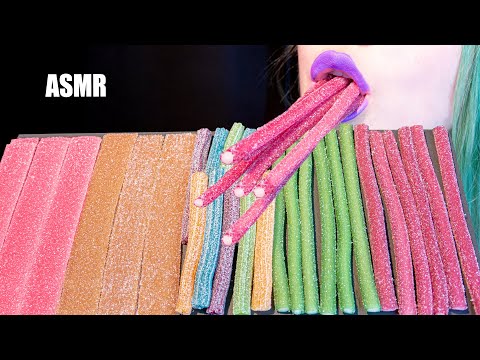 ASMR: FILLED SUGAR STICKS, SPIDER LEGS, SOUR STRIPES | Candy Shop Platter 🌈🍭 [No Talking|V]😻