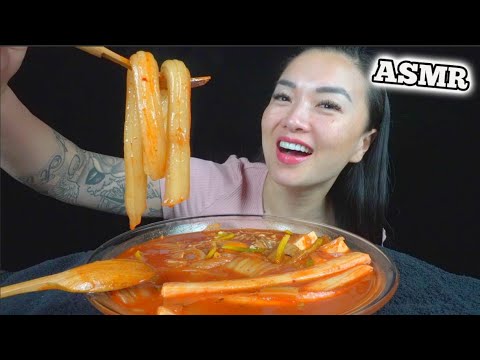 ASMR SPICY KIMCHI NOODLES WITH CRAB STICKS (EATING SOUNDS) NO TALKING | SAS-ASMR