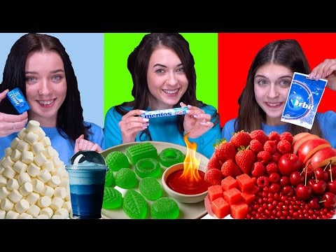 One Color Food Compilation: 24 Hours of ASMR Eating Fun!