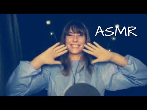 ASMR ! Relaxing Face touching and examination with latex gloves