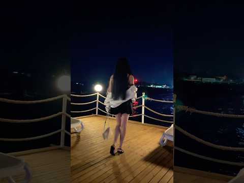 Night walk, heels, pier ✨👠 #heels #legs #girl #walking