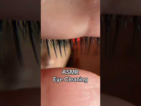 Eye cleaning (and removing lol) 🕳️👄👁️ #asmr #visualasmr #relaxingasmr #tingly #asmrcommunity