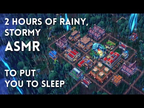 Rainy ASMR ☔ 2 HOURS of Relaxing Against the Storm ASMR ☔ Gaming & Whispering