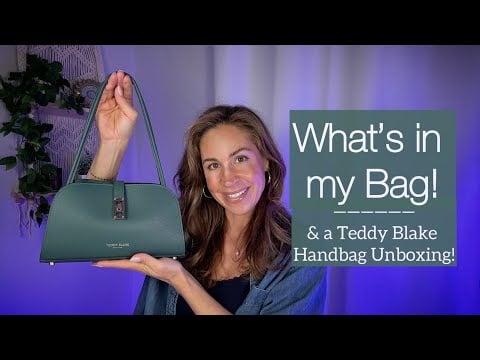 ASMR | What’s in my bag [& a Teddy Blake unboxing! Whispers, tapping, crinkling, gum chewing…]