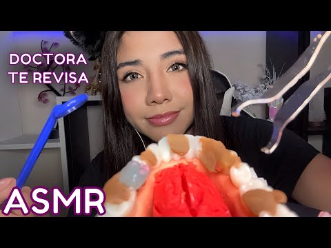 ASMR roleplay ESPAÑOL / TU DENTISTA te REVISA y LIMPIA los DIENTES + DUERME en minutos