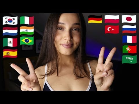 ASMR Whispering in Different Languages | ear to ear whispers