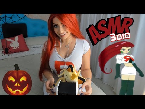 [ASMR] Jessie from Team Rocket Captures you | Pokemon ASMR | 3DIO Ear Eating , Tapping