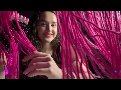 ASMR escovando seu cabelo de lã (chapinha, babyliss e escova)