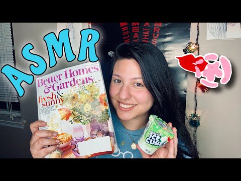 ASMR~ chewing gum while flipping a magazine (part 5) 👄💖