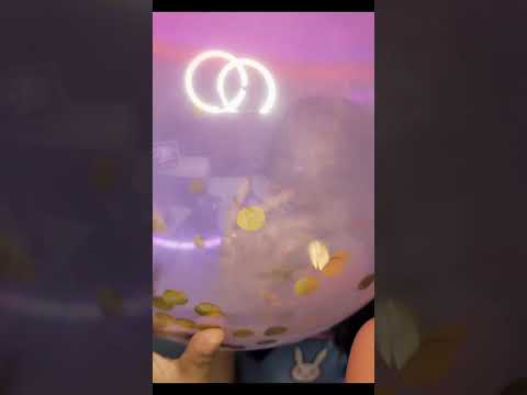 ASMR confetti balloon 🎈 #asmr #asmrsounds #youtube #shorts