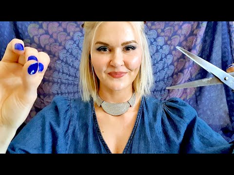 ASMR Reiki ~ Throat chakra healing 💙 Plucking & cutting away negative energy