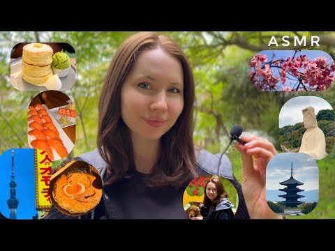 ASMR~Vlog of My Trip To Japan!🇯🇵🍜🍡🍣 (with an EXTRA clicky whispered voice over)✨