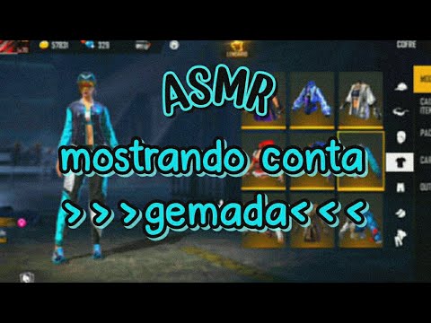 asmr ff | mostrando conta gemada de um inscrito (com muitos sons de boca)