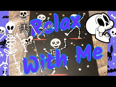 ASMR VISUAL & SOUND TRIGGERS: DANCING SKELETONS 💀 STICKER PUZZLE #373