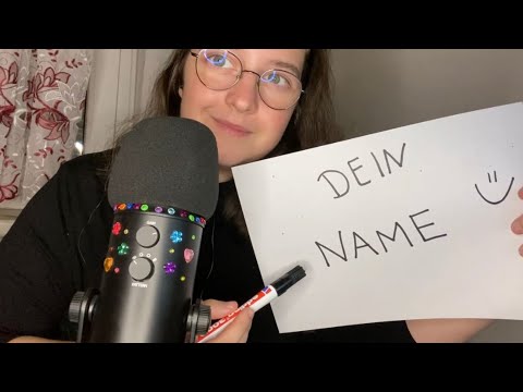 ASMR - Ich schreibe DEINEN NAMEN mit EDDING auf Papier - Edding Sounds | Jasmin ASMR