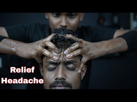 Instant Headache Relief And Sleep Well | Heavy Oil Head Scratching ASMR Massage | Neck Cracking