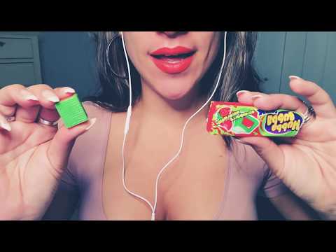 ASMR | Gum Chewing | Gum Snapping | Popping | Silent / No Talking | Soft Hair Stroking