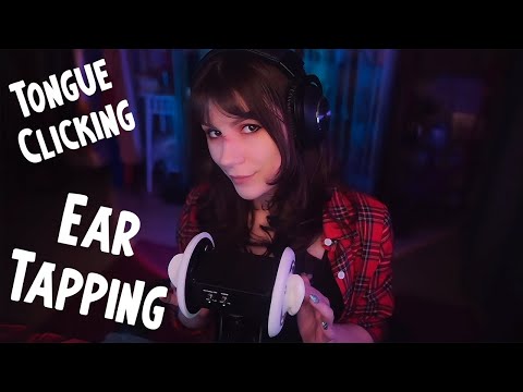 ASMR Ear Tapping and Tongue Click 💎 3Dio, No Talking