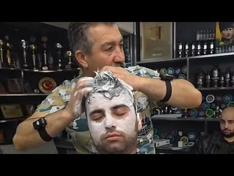 Relaxing ASMR Barber Session | Haircut, Facial & Head Massage
