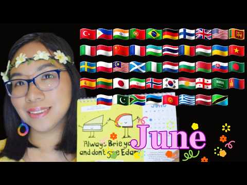 ASMR JUNE IN DIFFERENT LANGUAGES (Whispering, Fast Tapping,  Mouth Sounds) 💛🏵️  [48 Languages]