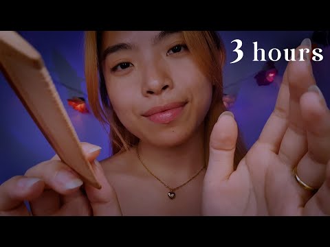 ASMR 3 Hours of Quiet Hair & Scalp Attention 💆🏻‍♀️ No Talking