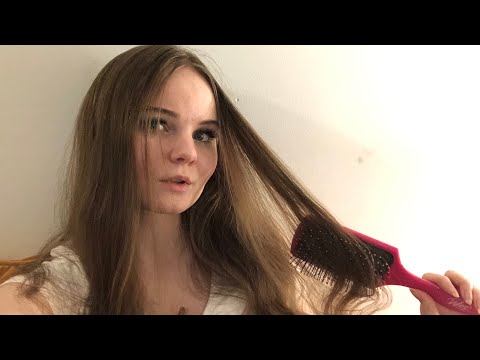 ASMR Brushing My Hair Over Face