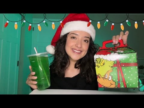 ASMR | McDonald’s Grinch Meal 💚🎄
