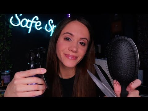 ASMR / Safe Space Hair Salon (sleep inducing haircut & hair wash)