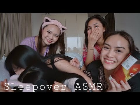 ASMR with girlfriends (Sleepover Edition) 😴