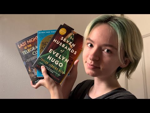 ASMR | book triggers & talking about books i have! | tapping, tracing, page sounds)