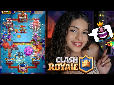 ASMR JOGANDO CLASH ROYALE ATÉ EU PERDER 👑 