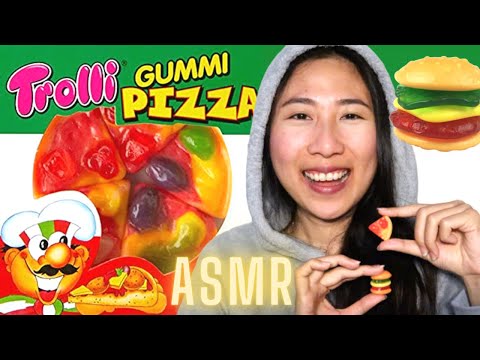 *Real ASMR TINY JUNK FOOD GUMMIES 🍔  🍟  🍕 Sleep & Tingles