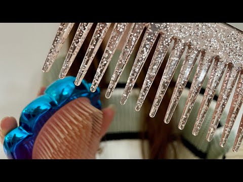 ASMR brushing + combing your hair | Spray sounds | camera brushing | camera combing | lo-fi