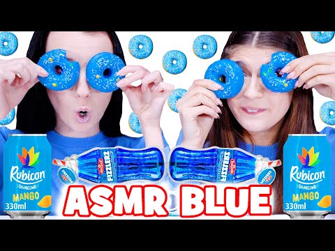 ASMR Eating Only Blue Food Best Compilation Candy Race, Gummy Mukbang