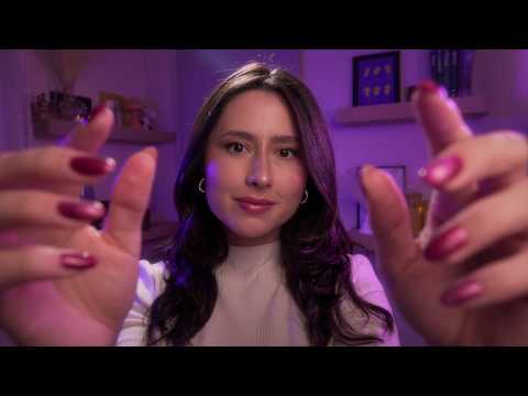 ASMR Moonlight Hand Movements for Sleep 🌙 Slow Face Scratching, Spirals, Visuals & Relaxation
