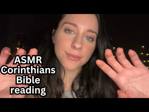 ASMR Corinthians Bible Reading with Gentle Face Touching💖