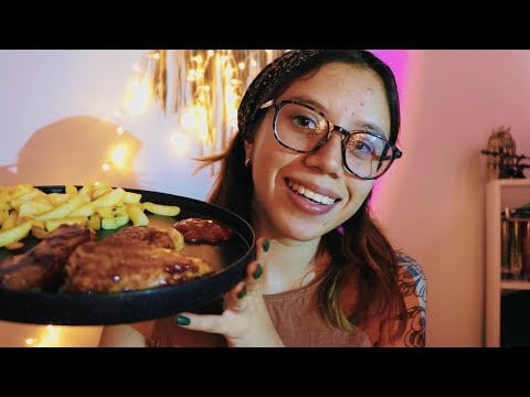ASMR MUKBANG Costillas BBQ 🦴especial 4K✨