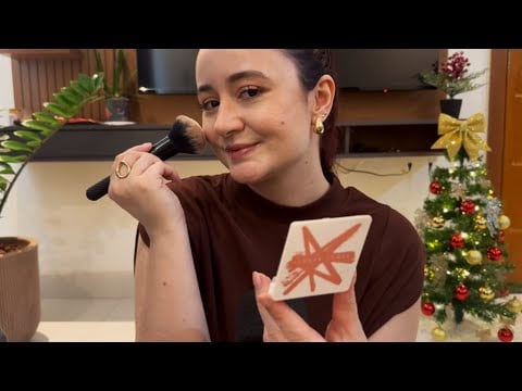 ASMR: ME MAQUIANDO COM PRODUTOS NOVOS 🌸