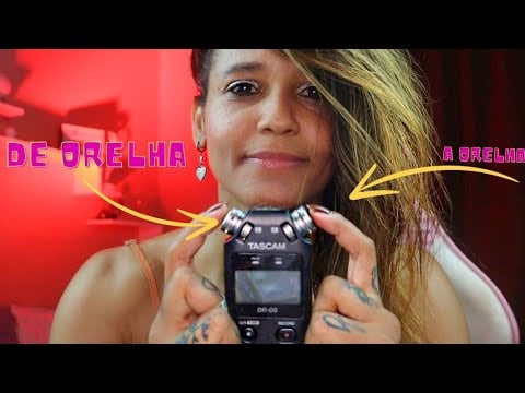 ASMR falando nos seus ouvidos até voce DORMIR 👂orelha a orelha👂 no tascam BINAURAL