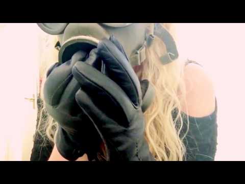 GASMASK Breathing🌾 with LATEX, wearing LEATHER GLOVES🌿 sound layering [[ASMR]]